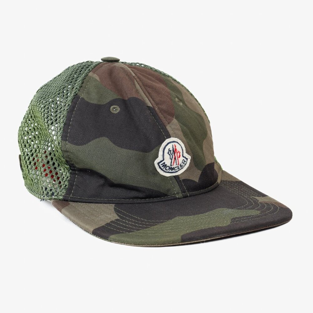 Moncler Green Camo Berretto Baseball Mesh Cap